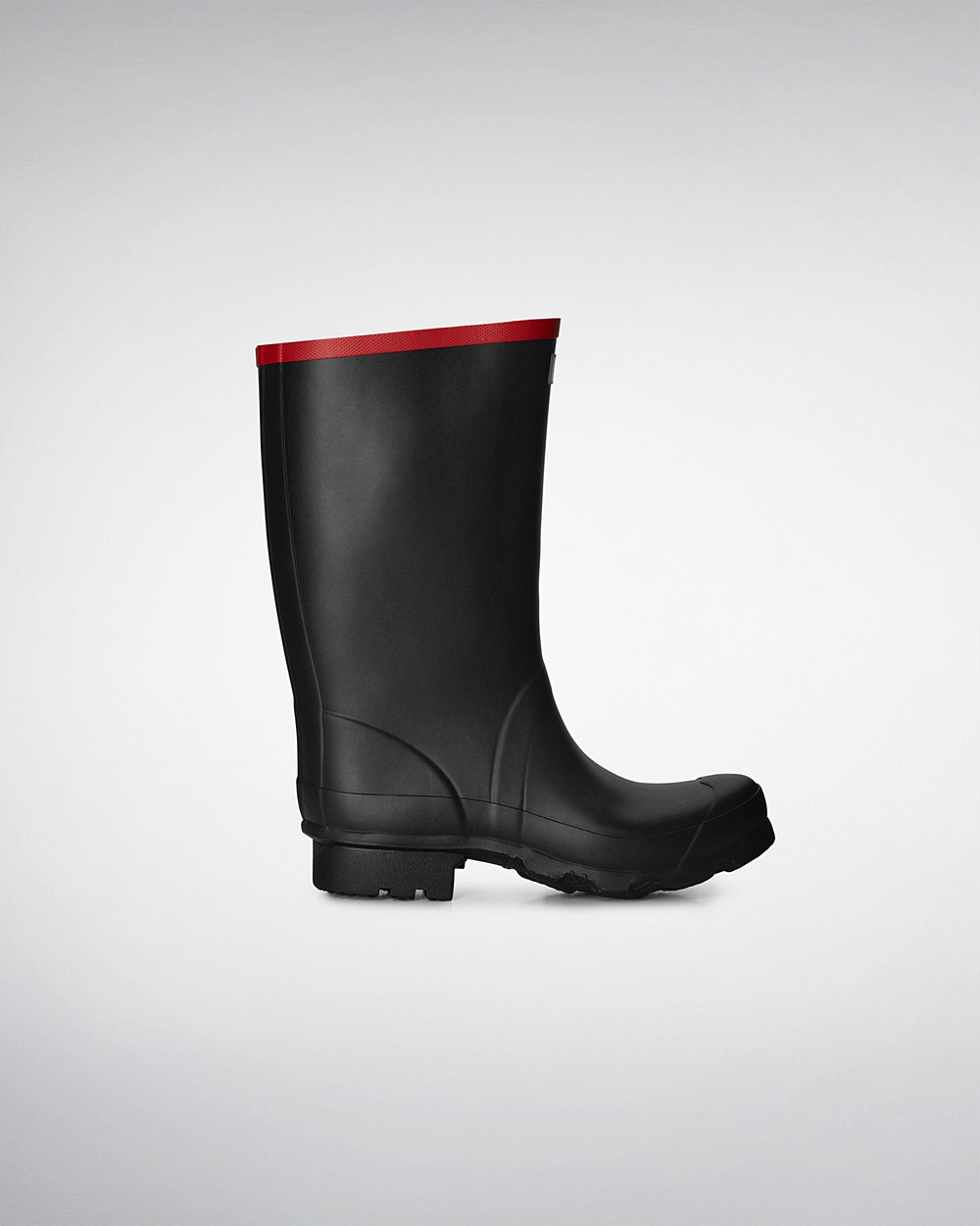 Womens Short Rain Boots - Hunter Argyll (61XLUIOGH) - Black